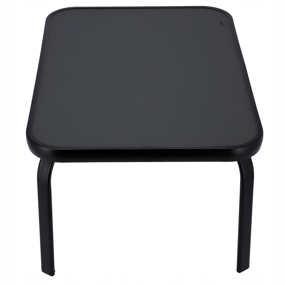 Zestaw mebli ogrodowych z tekstylenu czarne