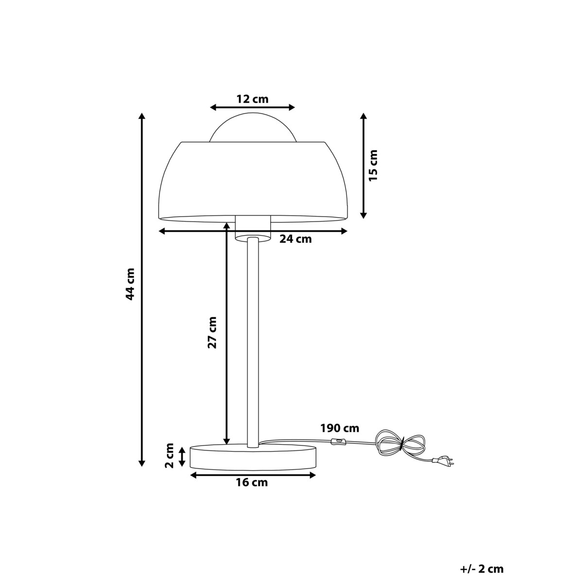 Lampa stołowa metalowa czarna SENETTE