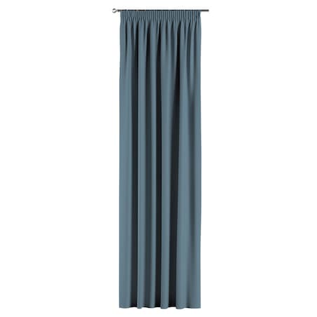 Zasłona na taśmie marszczącej 1 szt. 130x260 ciemny morski niebieski