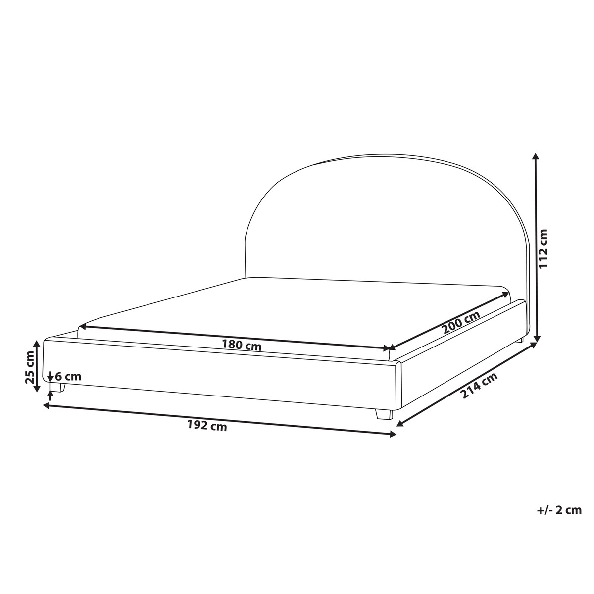 Łóżko wodne Boucle VAUCLUSE 180 x 200 cm Pastelowy róż