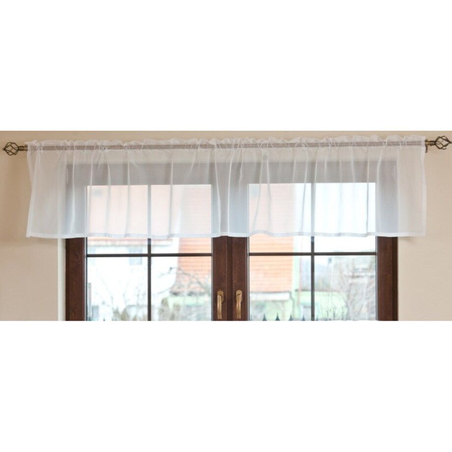 Lambrekin woalowy na metry wys.50 cm + 2,5 cm grzywka 260x0 biały