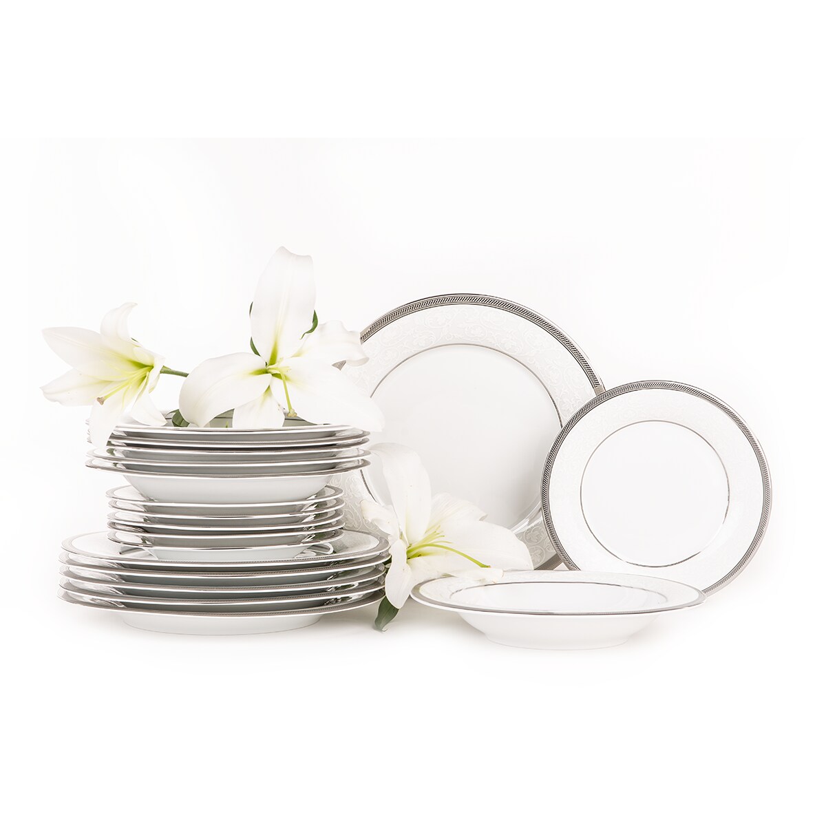 Serwis obiadowy 6os. (18el.) GEOS PLATIN