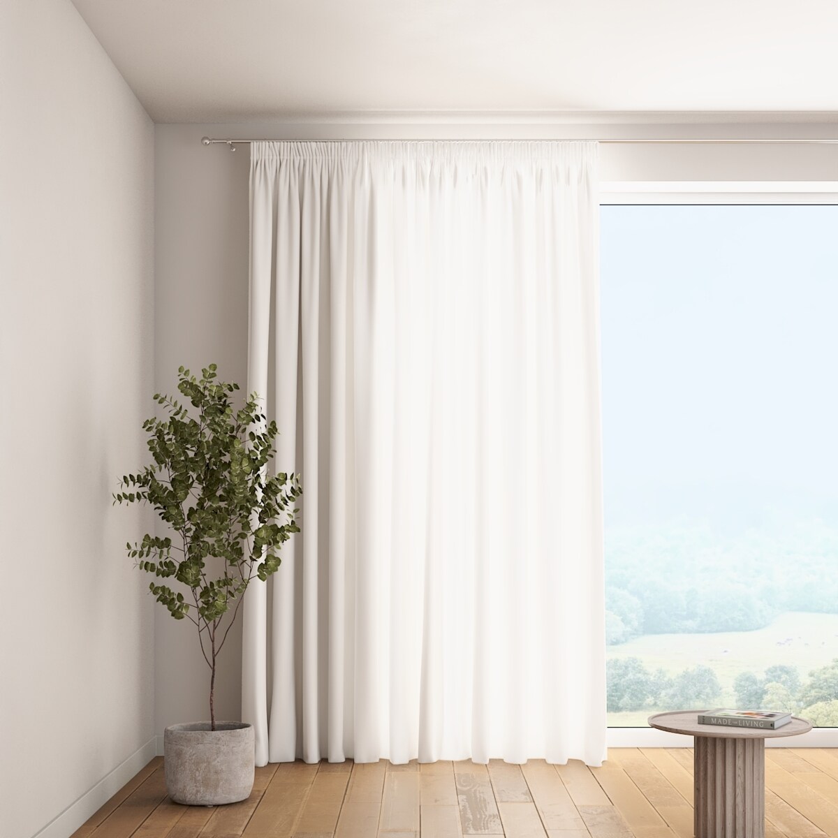 Zasłona na taśmie marszczącej 1 szt. 130x260 biały