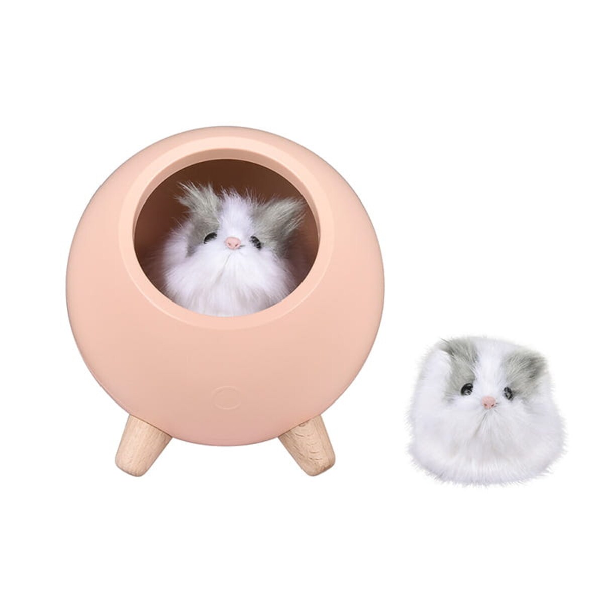 Lampka nocna dla dzieci z chomikiem - morelowa