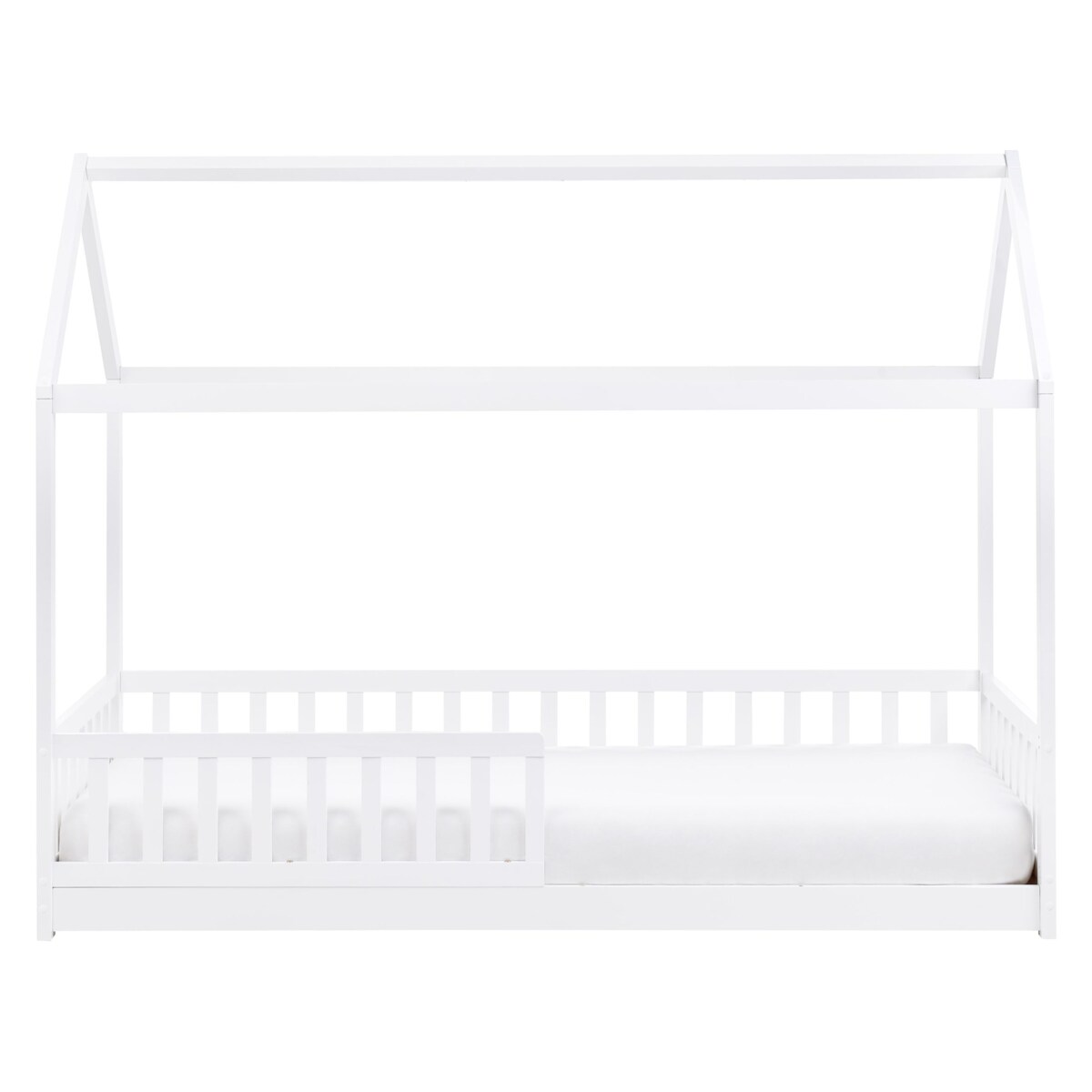 Łóżko dziecięce Domek Drewno sosnowe COSSAYE 90 x 200 cm Biały