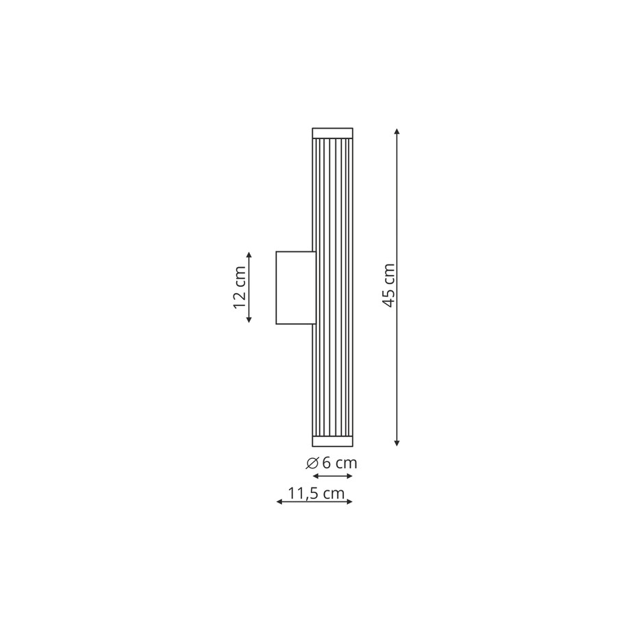 Kinkiet Light Prestige VENA czarny LED CCT 3000K/4000K/6000K (regulowana) 1 szt.