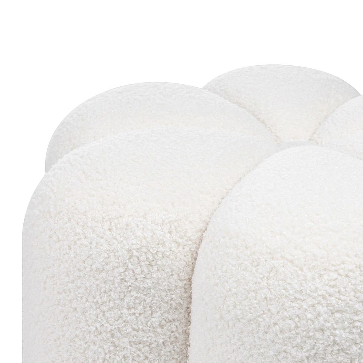Pufa ozdobna boucle 43x45,5x45,5 cm SALIANA