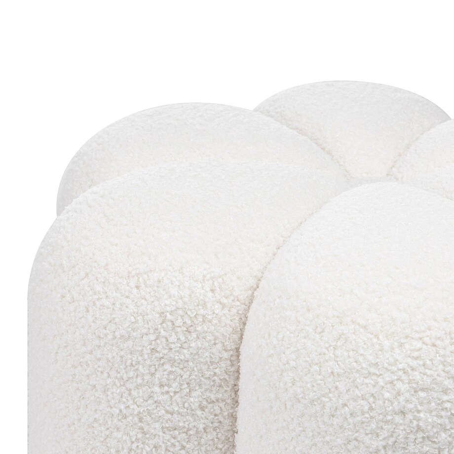 Pufa ozdobna boucle 43x45,5x45,5 cm SALIANA