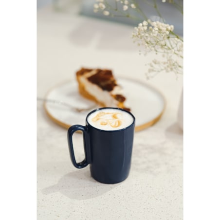 Dwa kubki ceramiczne z uszkiem 250 ml Fuori granatowe 30046