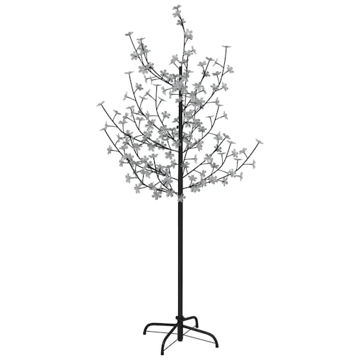vidaXL Drzewko wiśniowe, 120 LED, ciepła biel, 150 cm