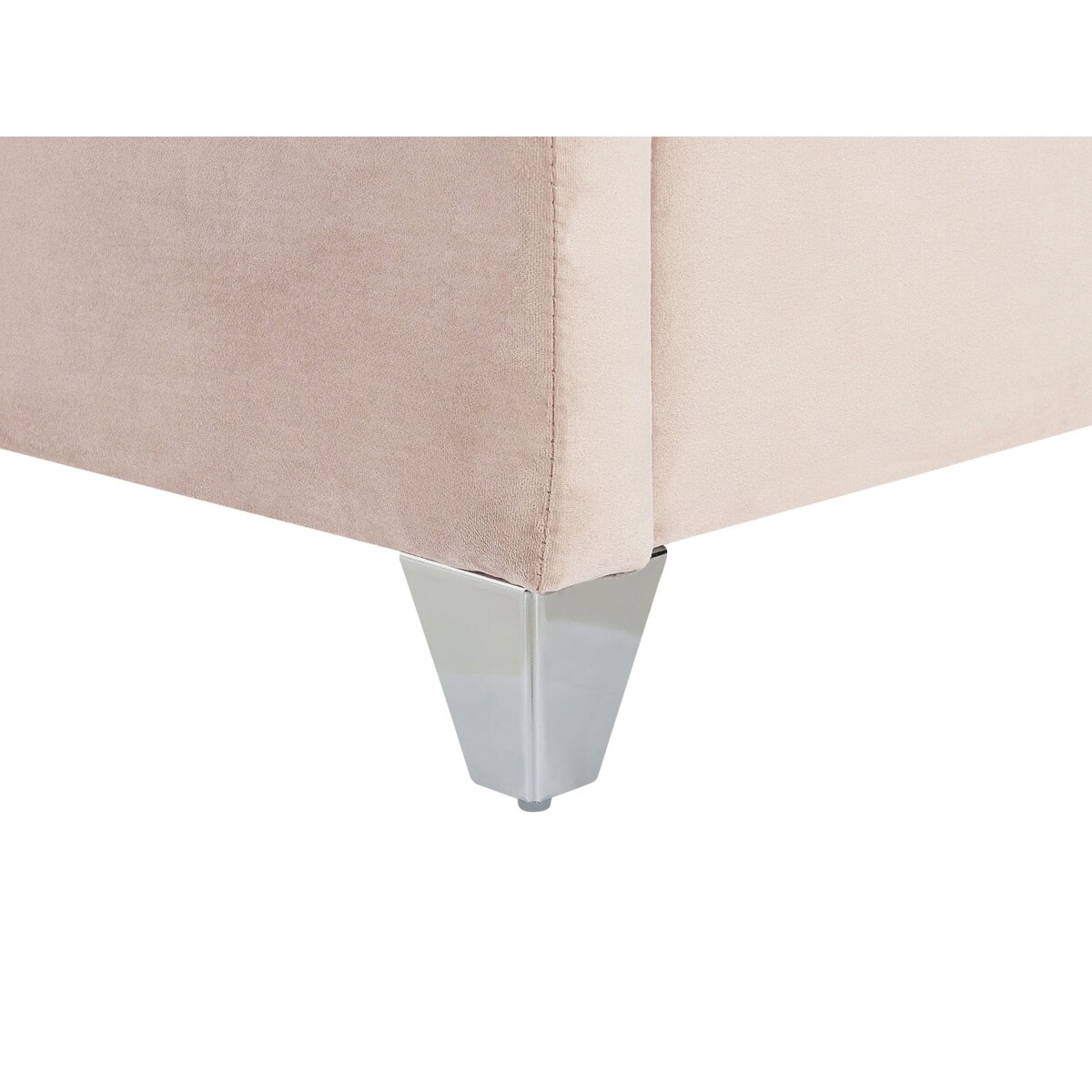 Łóżko welurowe 160 x 200 cm różowe LUBBON