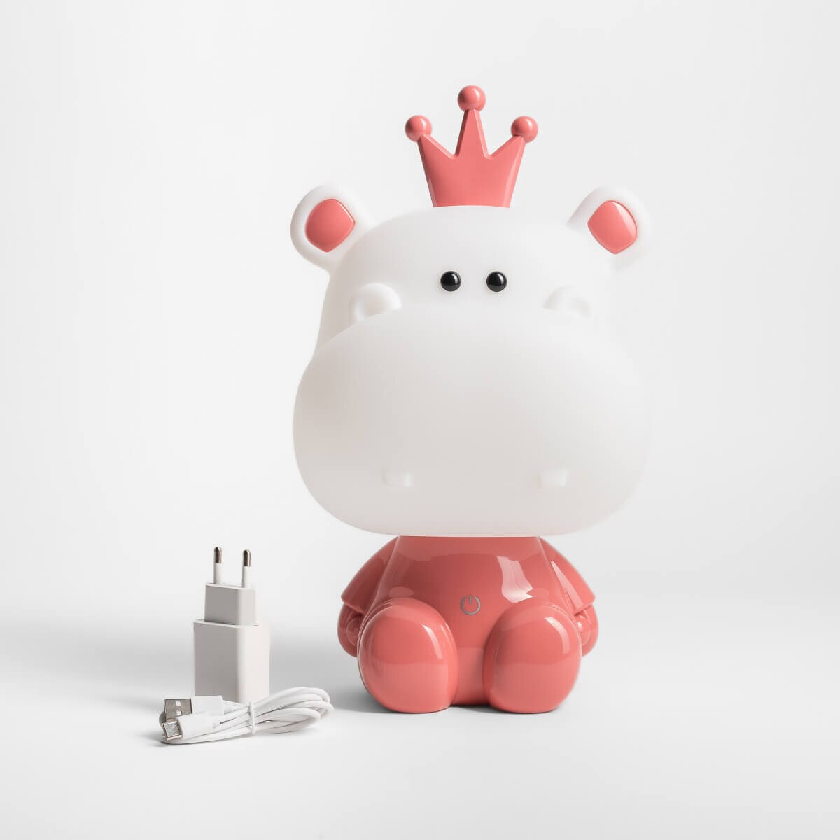 Stołowa lampka dekoracyjna Hippo KDR-613B-PK Zumaline LED 3W 4000K różowa biała
