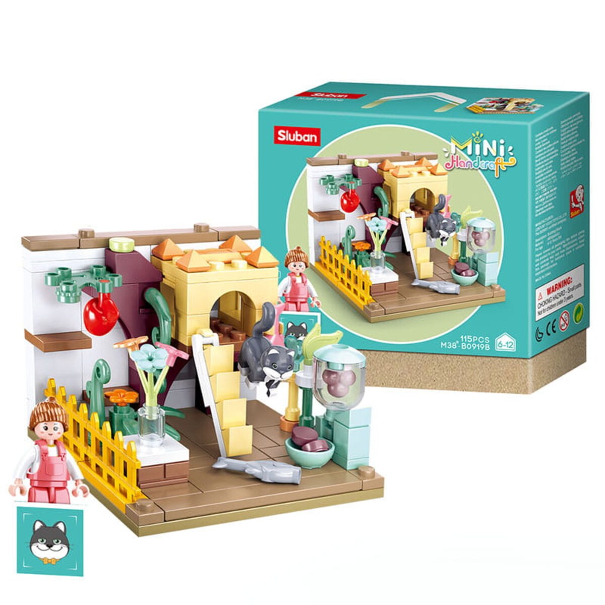 KOTEK Puszek - mini pokoik klocki - Sluban - 115 elementów