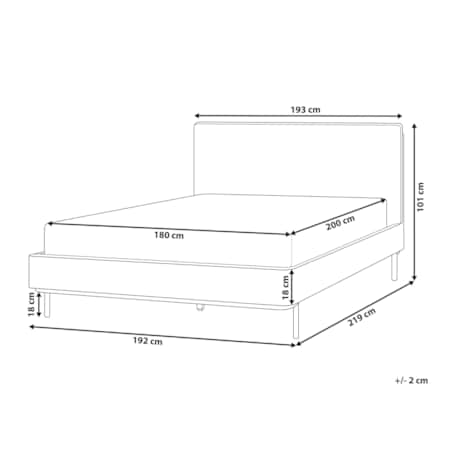 Łóżko boucle 180 x 200 cm białe CORIO