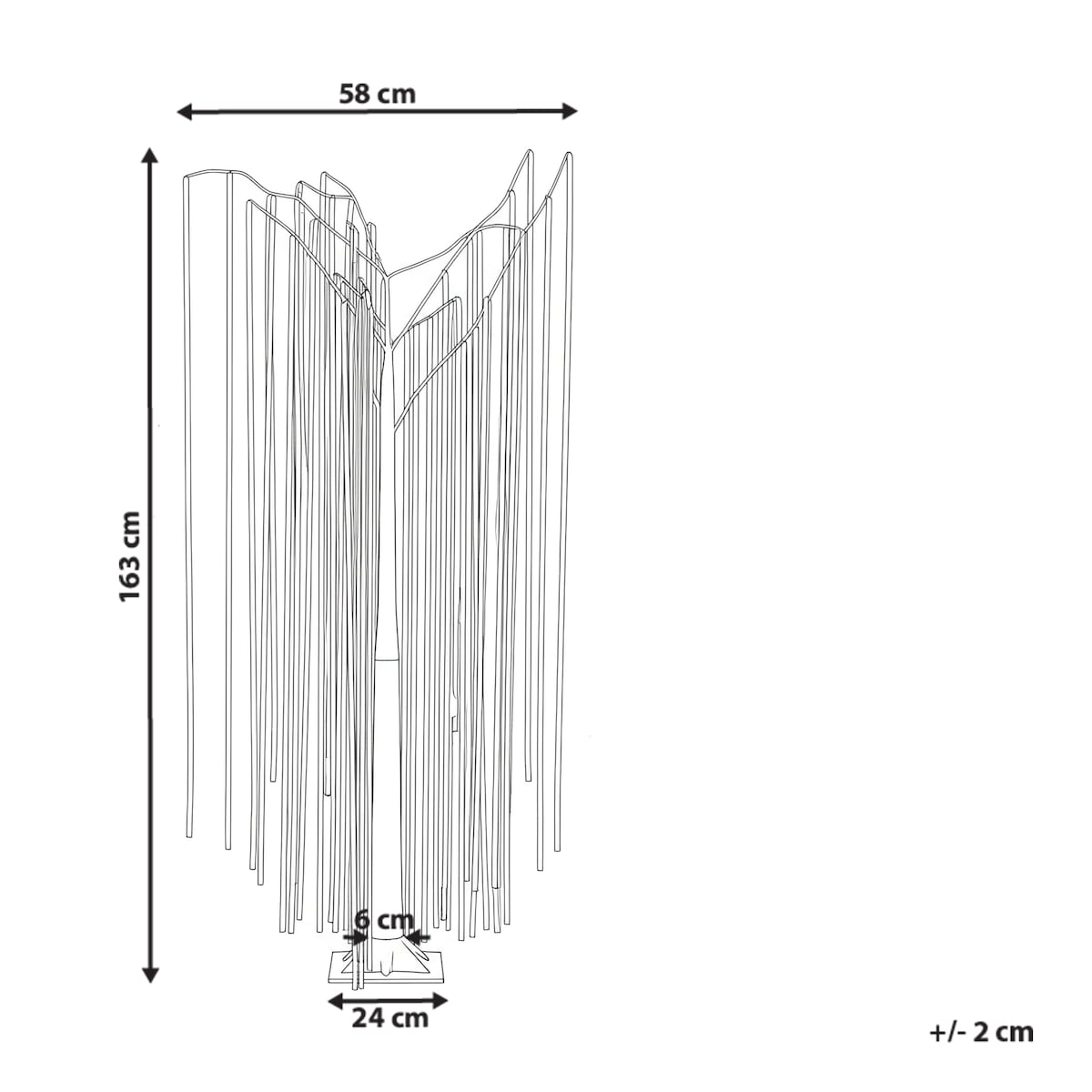 Dekoracja ogrodowa LED BOREN 163 cm Drzewko Kolorowy