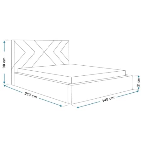 Łóżko tapicerowane 140x200 OLDO 1 tkanina hydrofobowa- butelkowa zieleń