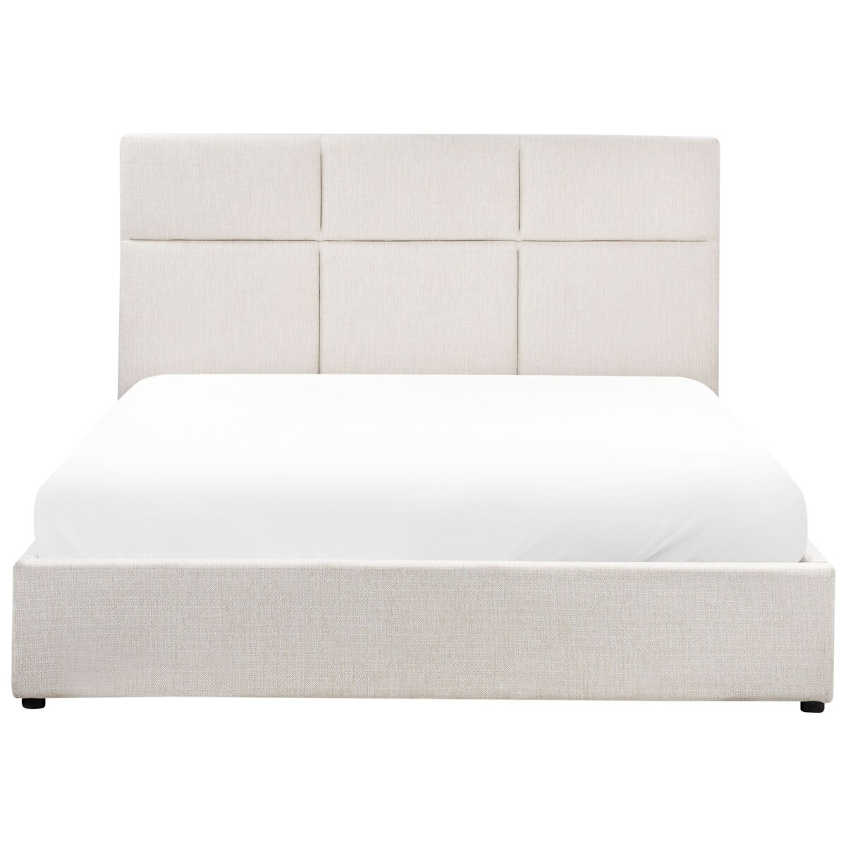 Łóżko z pojemnikiem LAGORD 160 x 200 cm Złamana biel