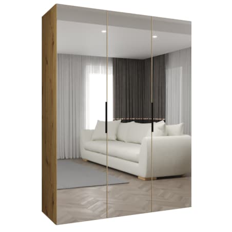 Szafa uchylna otwierana MARBELLA 3 150 wys. 202 cm Artisan + u. Czarny