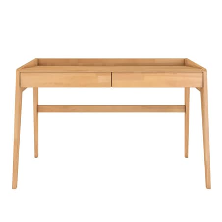 Drewniane bukowe biurko / toaletka z szufladami Visby LISA / kolor naturalny