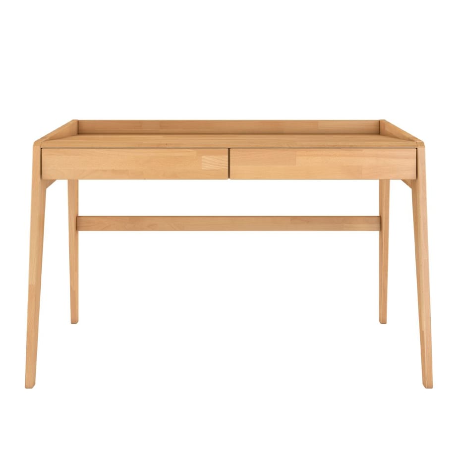 Drewniane bukowe biurko / toaletka z szufladami Visby LISA / kolor naturalny