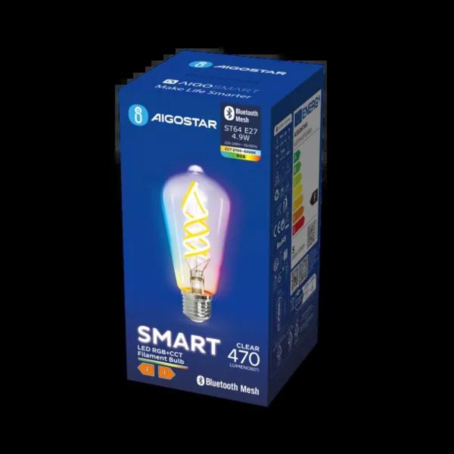 inteligentna żarówka bluetooth mesh st64 rgb+cct