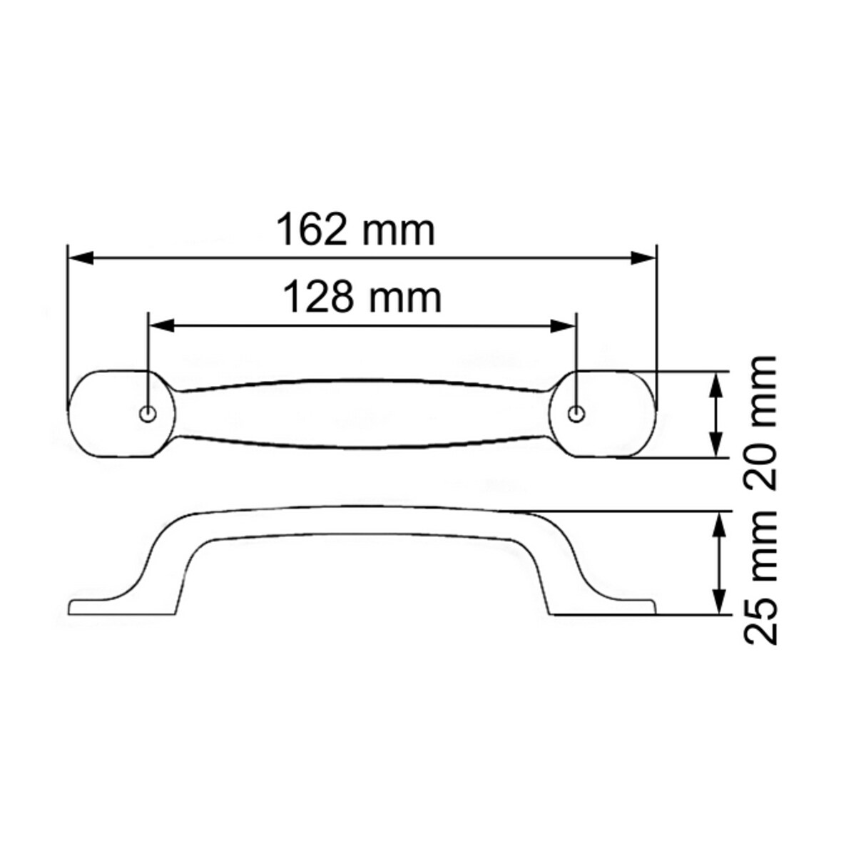 10x Uchwyt meblowy elegancki czarny 128 mm zestaw do mebli 10 szt