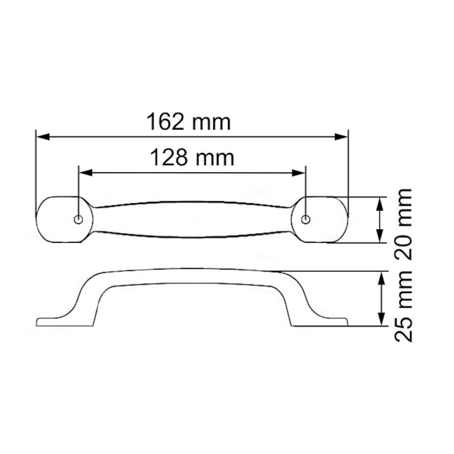 10x Uchwyt meblowy elegancki czarny 128 mm zestaw do mebli 10 szt