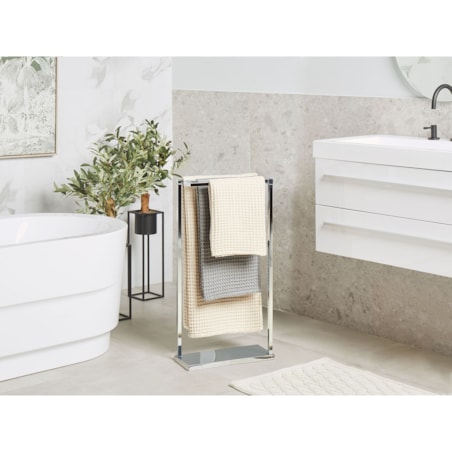 Stojak na ręczniki 42 x 83 cm srebrny GARCITAS