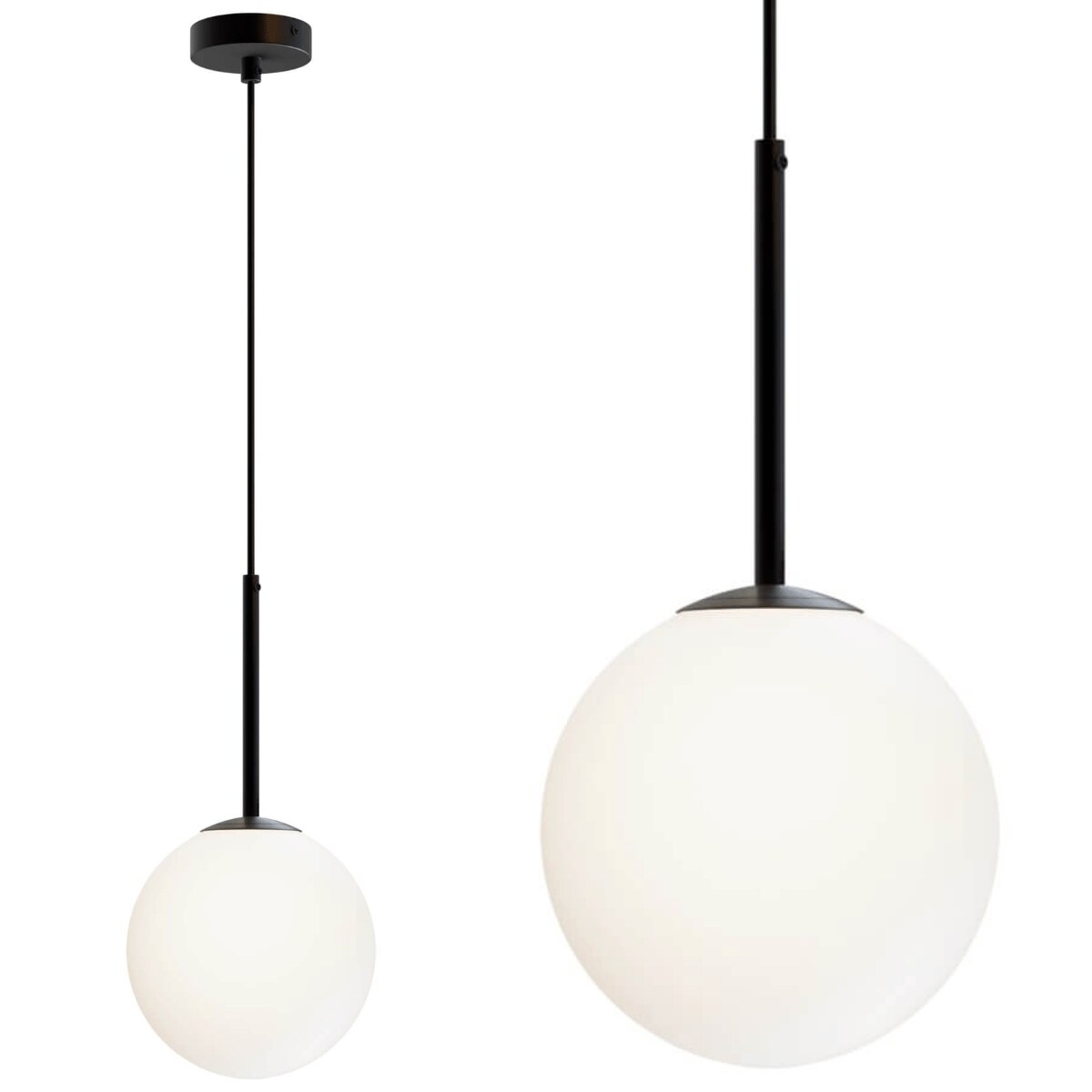 Kulista lampa wisząca Basic Form MOD321PL-01B kula ball czarna