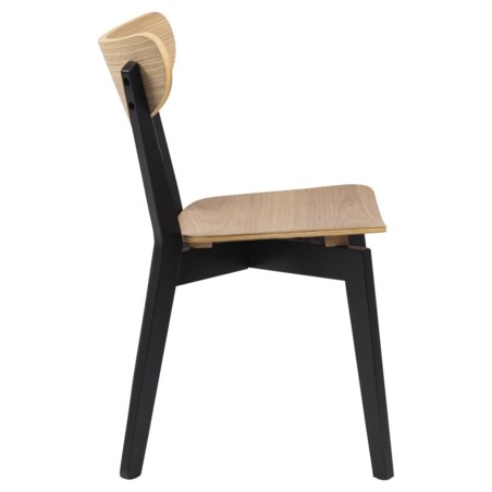 Krzesło Roxby naturalne czarne drewniane