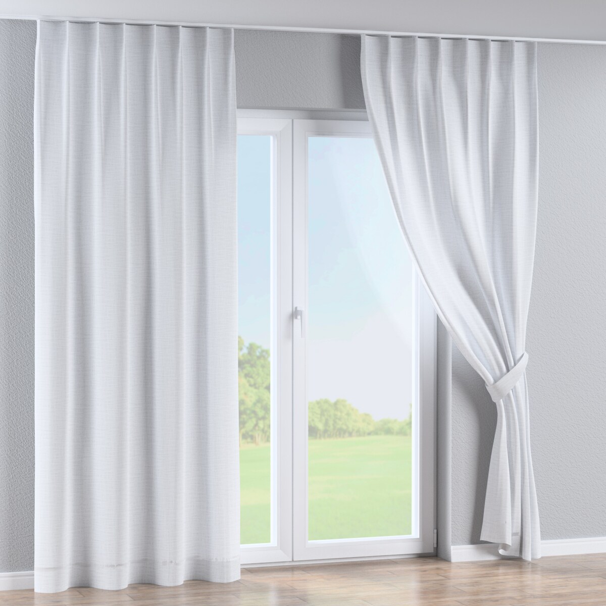 Zasłona na haczykach flex pojedynczych 130x245 biały