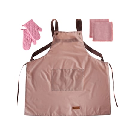 Zestaw tekstyliów kuchennych LACTUCA Różowy