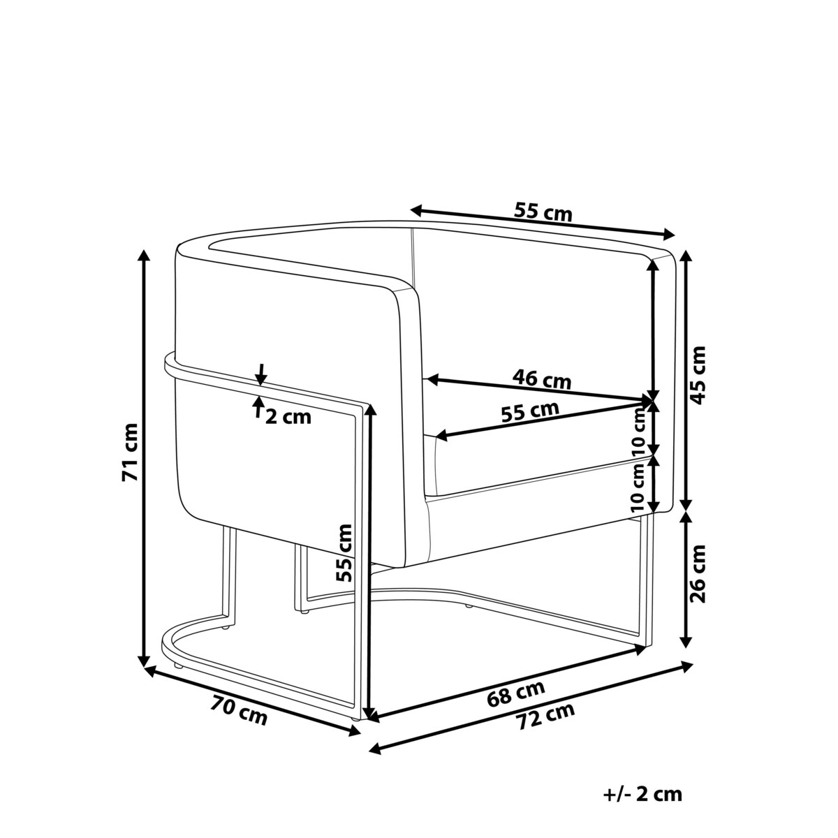 Fotel welurowy czarny SIRKKA