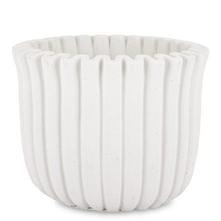 Osłonka cementowa 15,5x19,5x19,5 cm BAKULA-3 biała