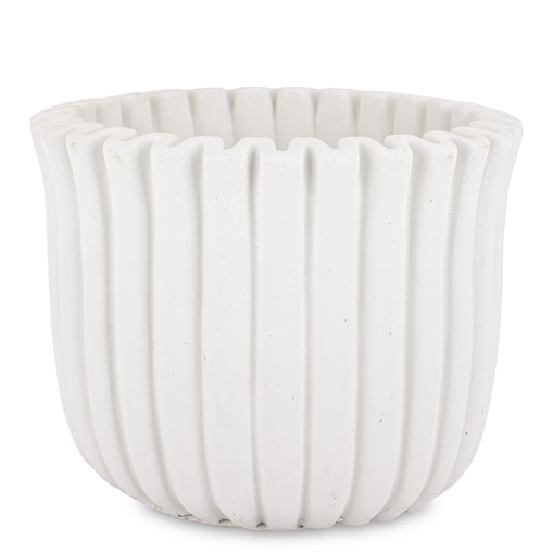 Osłonka cementowa 15,5x19,5x19,5 cm BAKULA-3 biała