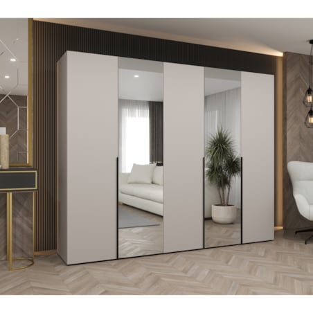 Szafa uchylna otwierana ALICANTE 2 250 wys. 202 cm Kaszmir + u. Czarny