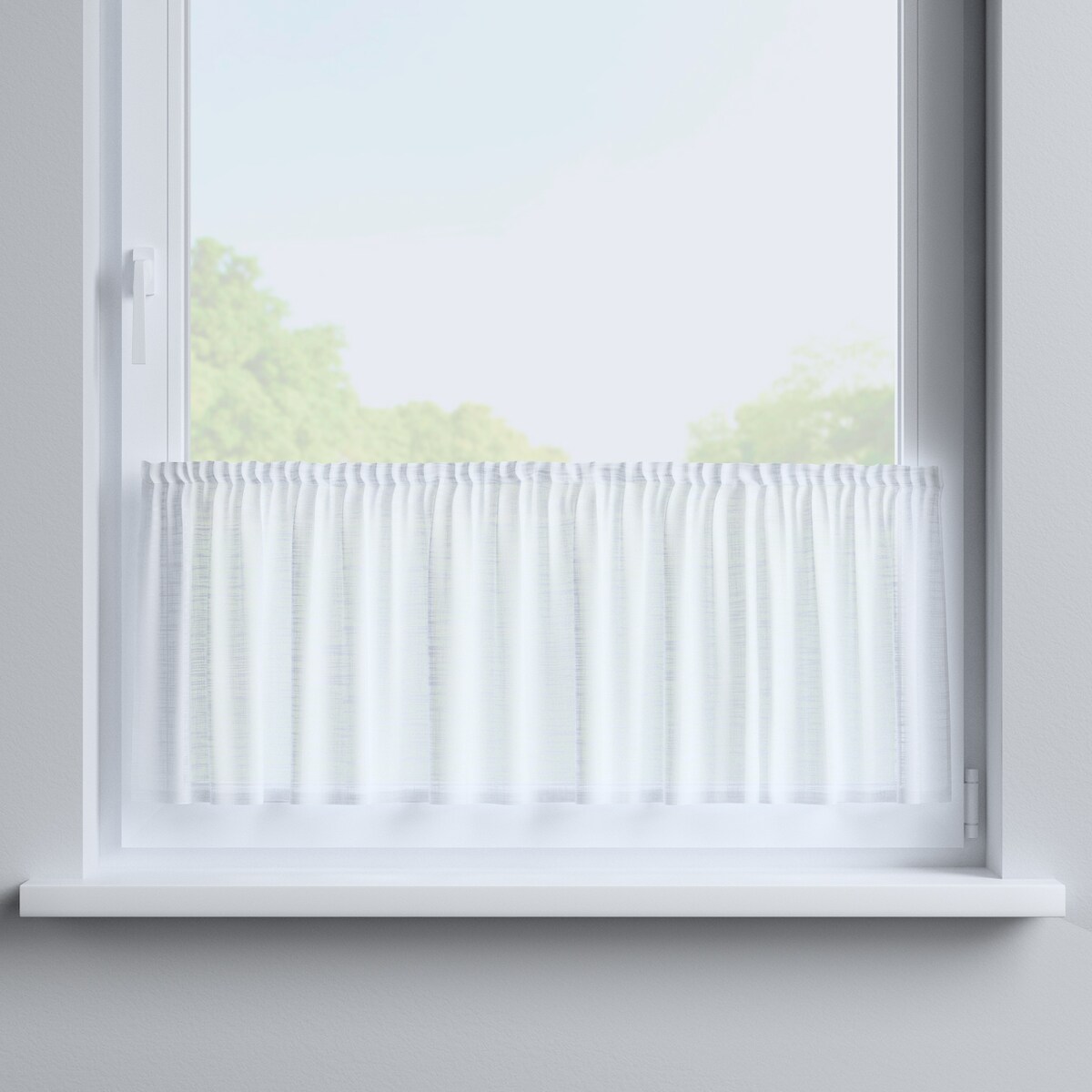 Zazdrostka prosta na metry 520x0 prześwitujący biały