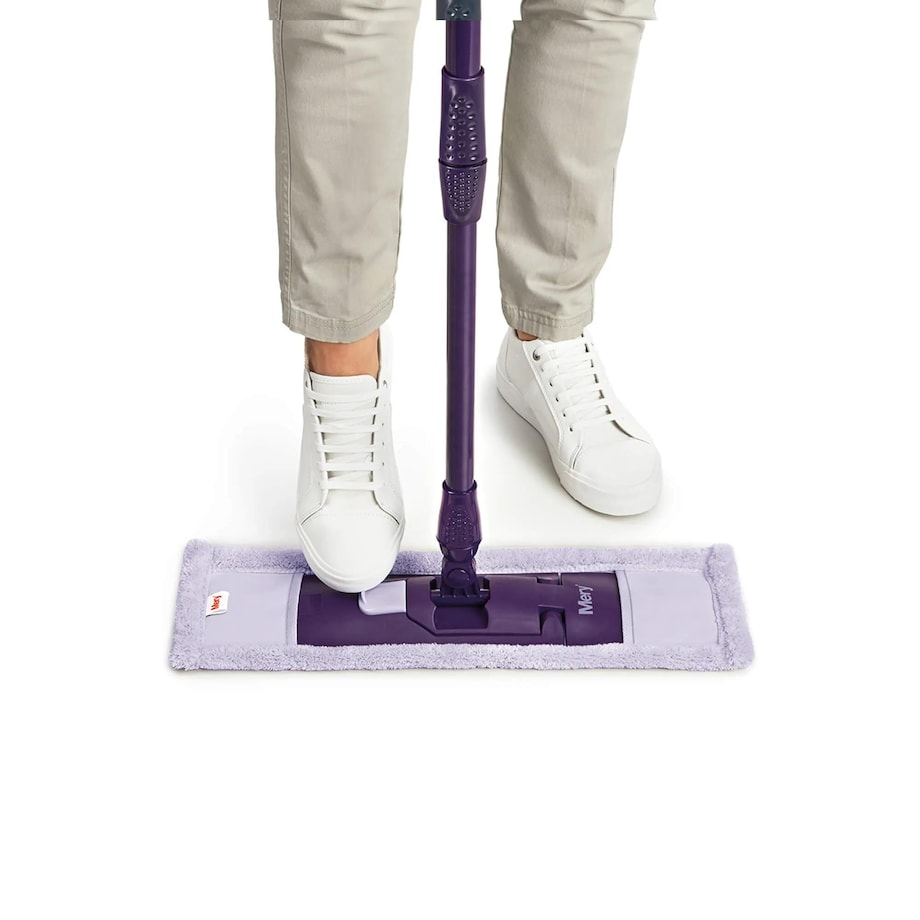 Mop płaski z mikrofibry z teleskopowym kijem Mery