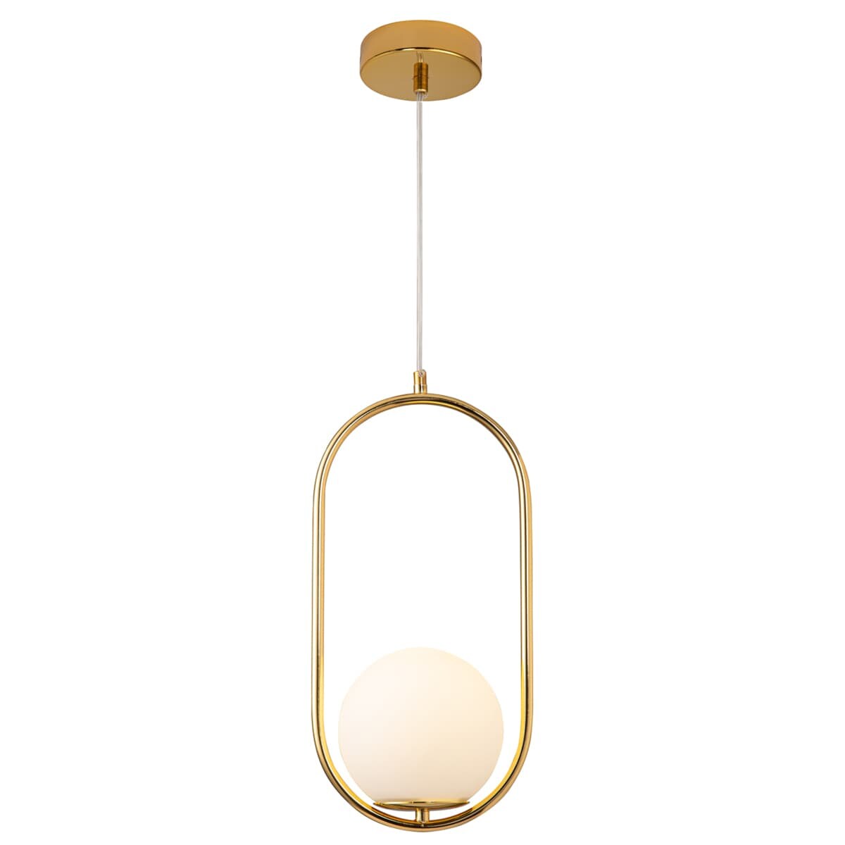 Lampa wisząca nad stół COSTA SOLO DP0001A-400 gold Step kula metal szkło złota