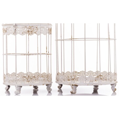 Klatka dekoracyjna metalowa kpl. 2 sztuki 47x19x19 i 62x25x25 cm
