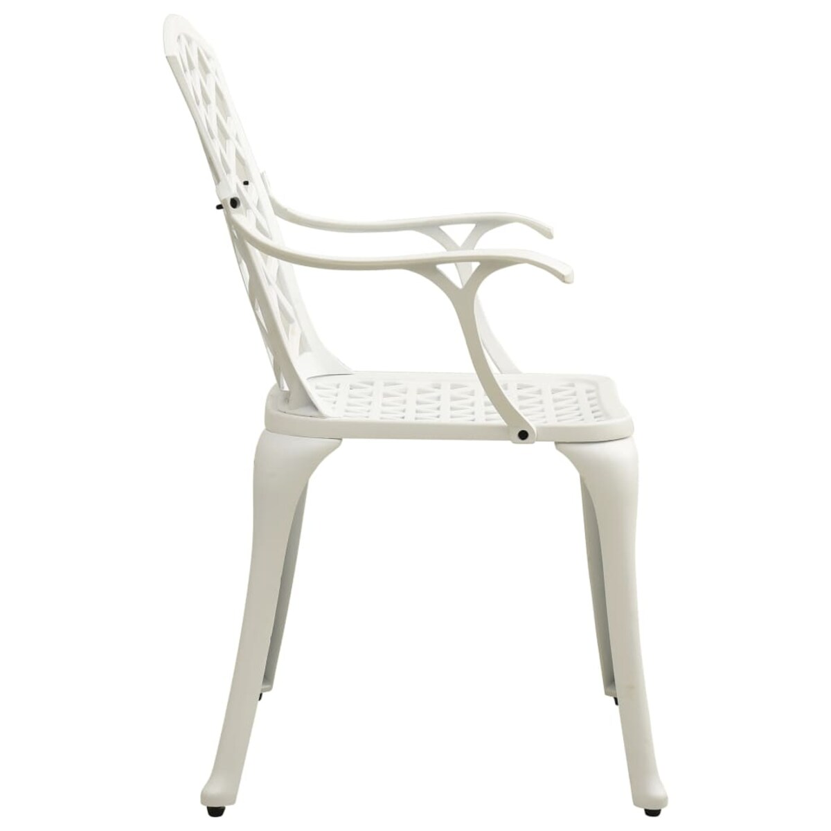 vidaXL Krzesła ogrodowe 2 szt., odlewane aluminium, białe