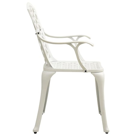 vidaXL Krzesła ogrodowe 2 szt., odlewane aluminium, białe