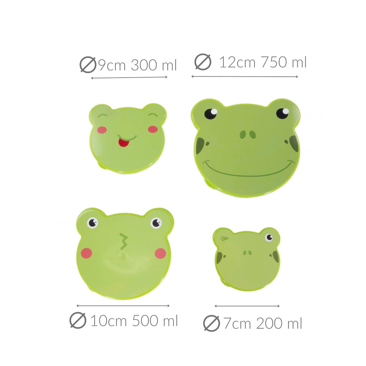 Zestaw pudełek z motywem zwierząt, 4 sztuki w różnych rozmiarach