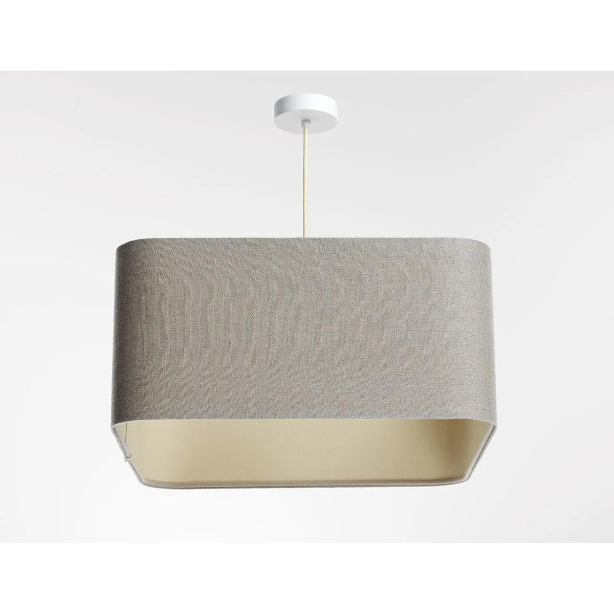 Lampa wisząca KWADRO LEN 001-40w25 jasna beżowa