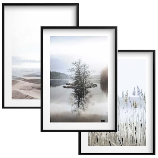 Zestaw Trzech Plakatów Obrazów na ścianę Ozdoba ścienna do salonu Trawy