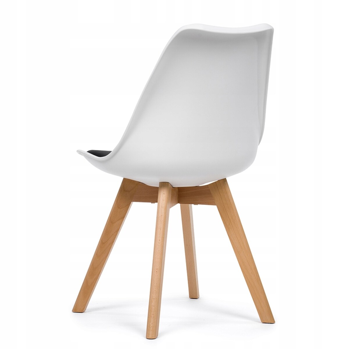 Krzesło skandynawskie do salonu jadalni kuchni nowoczesne DUBLIN biało-czarny