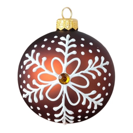 Bombka szklana 4 szt. PIERNIKOWA Ø 120 mm