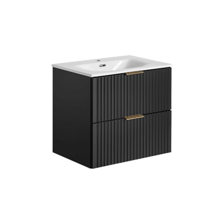 Szafka pod umywalkę ADEL BLACK 82 60cm czarny mat