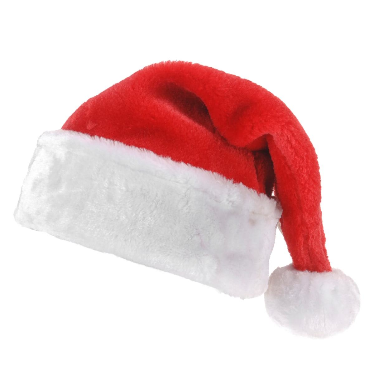 Czapka Mikołaja Mikołajki Świąteczna Pluszowa Z Pomponem 40X30 Cm