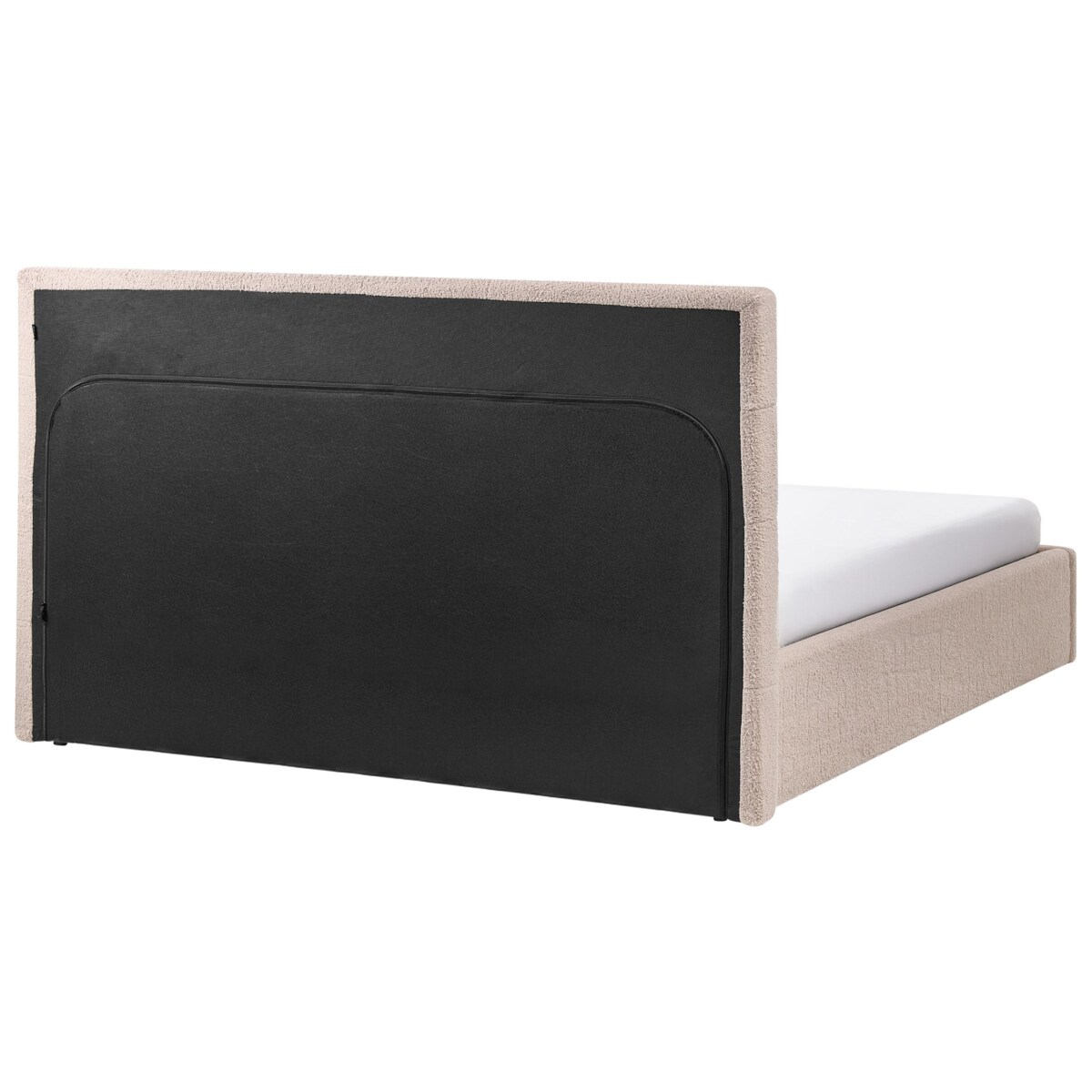 Łóżko z pojemnikiem Boucle LORIENT 180 x 200 cm Beżowy